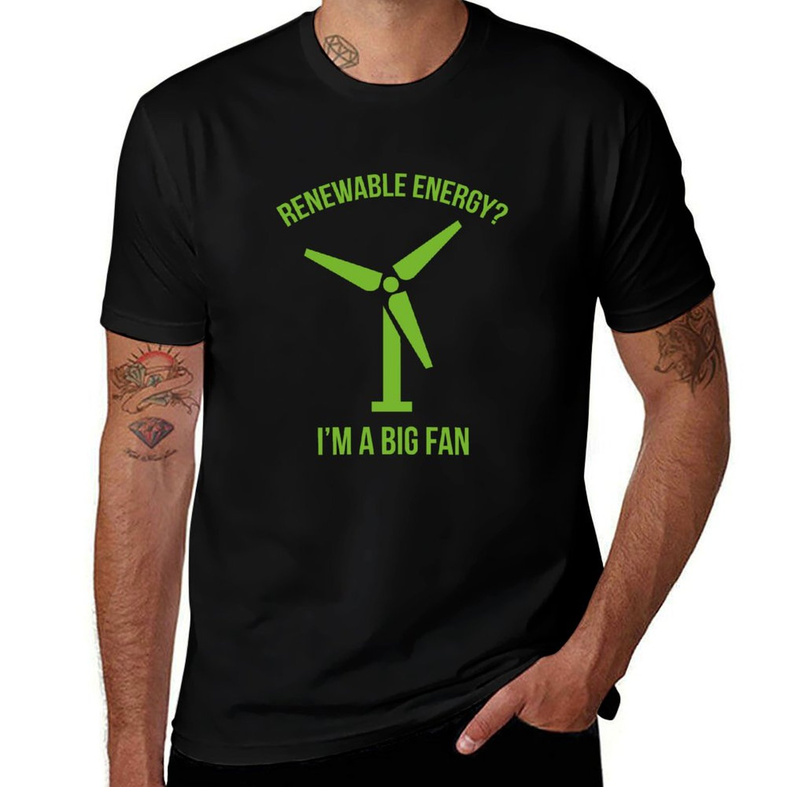 Renewable Energy Graphics - Koszulka z grafiką retro o tematyce