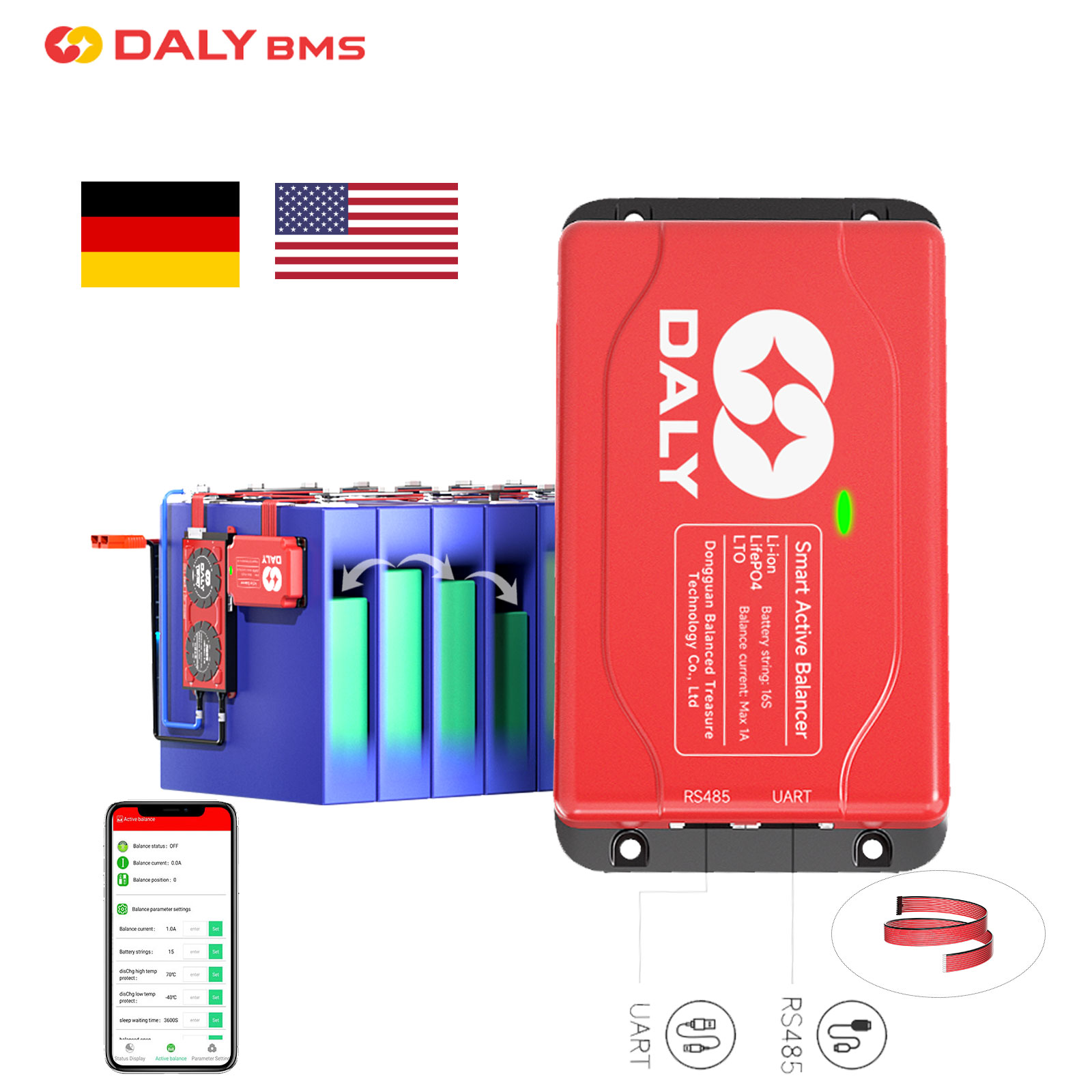 Battery Equalizer Balancer - Daly 1A aktywny korektor wyważający inteligentny