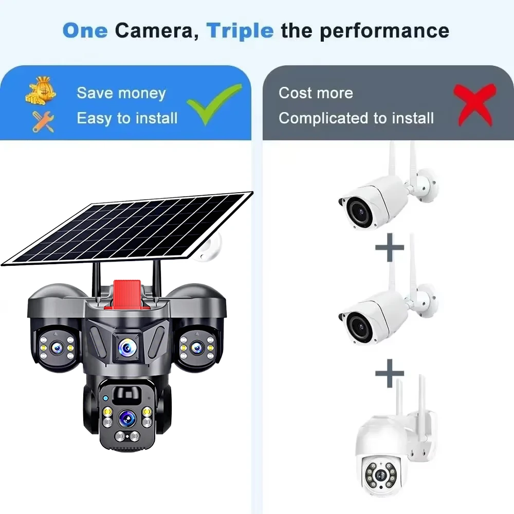 KERUI V380 Pro Zewnętrzna Kame – Solar Panel Tilt Mount recenzja i cena